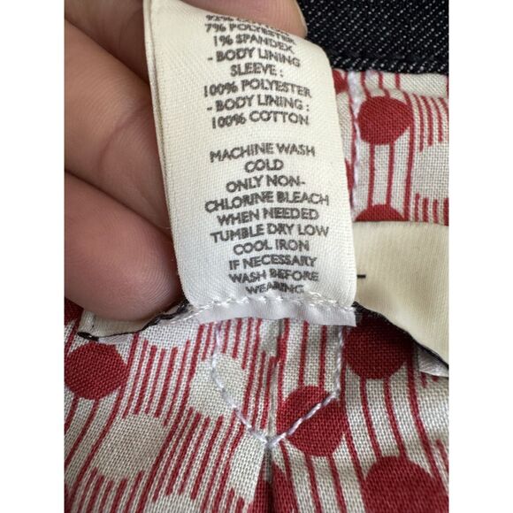 Vintage 90's LOFT Denim Peacoat Jacket (Dark Wash) - Picture 2 of 9